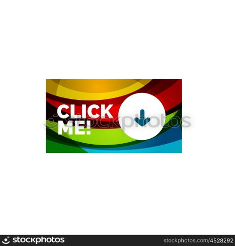 Abstract rectangle button template. Vector abstract rectangle button template