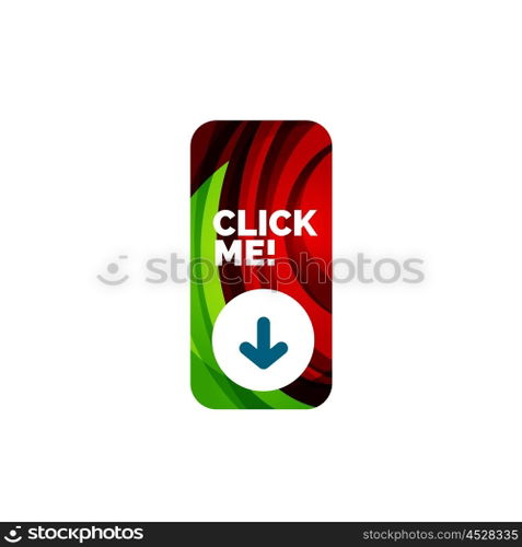 Abstract rectangle button template. Vector abstract rectangle button template