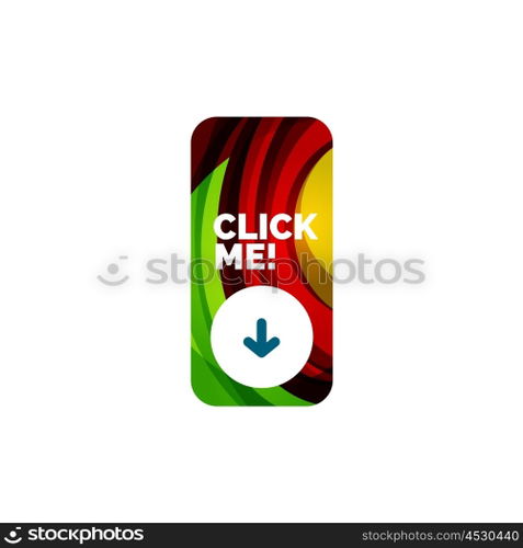 Abstract rectangle button template. Vector abstract rectangle button template