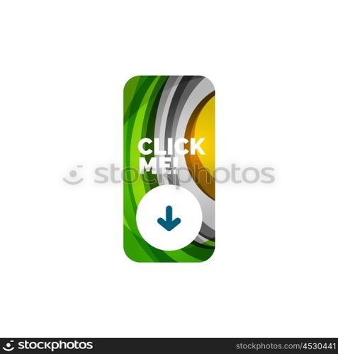 Abstract rectangle button template. Vector abstract rectangle button template