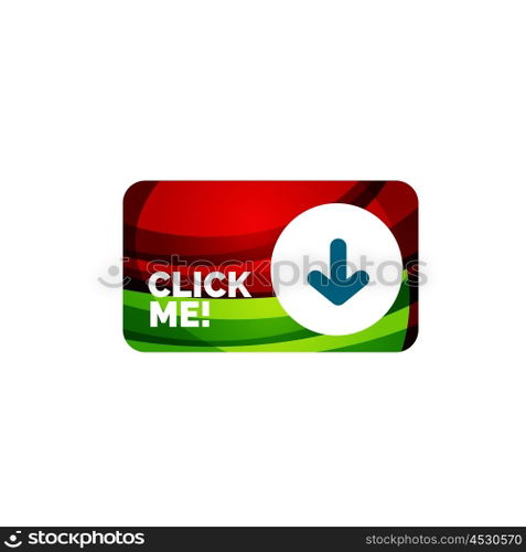 Abstract rectangle button template. Vector abstract rectangle button template