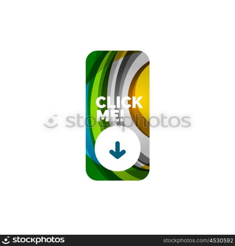 Abstract rectangle button template. Vector abstract rectangle button template