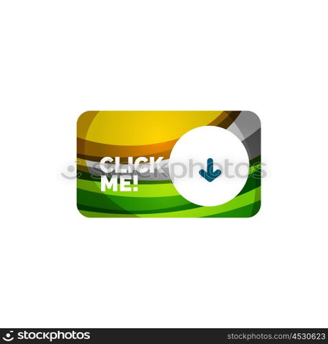 Abstract rectangle button template. Vector abstract rectangle button template