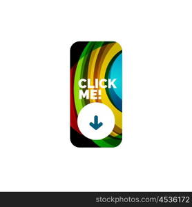 Abstract rectangle button template. Vector abstract rectangle button template