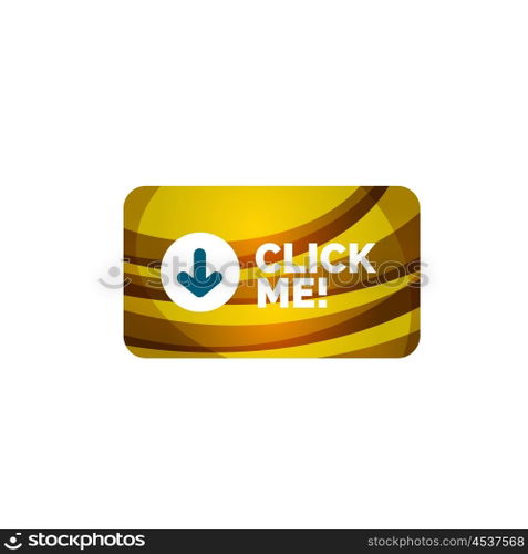 Abstract rectangle button template. Vector abstract rectangle button template