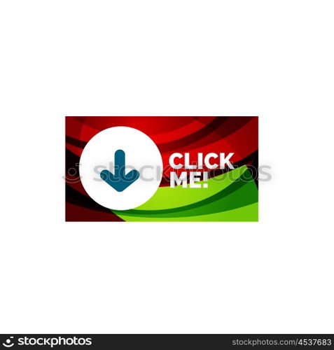 Abstract rectangle button template. Vector abstract rectangle button template