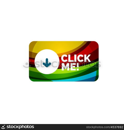 Abstract rectangle button template. Vector abstract rectangle button template