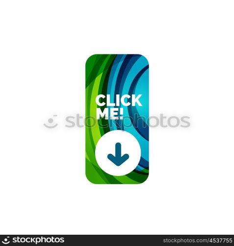 Abstract rectangle button template. Vector abstract rectangle button template