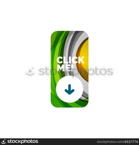 Abstract rectangle button template. Vector abstract rectangle button template