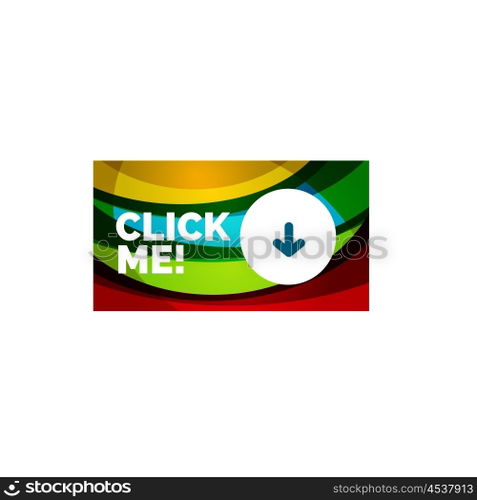 Abstract rectangle button template. Vector abstract rectangle button template