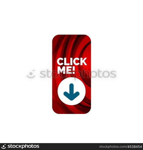 Abstract rectangle button template. Vector abstract rectangle button template