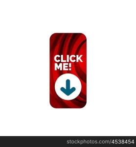 Abstract rectangle button template. Vector abstract rectangle button template