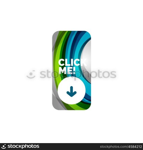 Abstract rectangle button template. Vector abstract rectangle button template