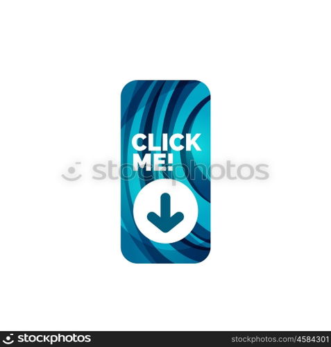 Abstract rectangle button template. Vector abstract rectangle button template