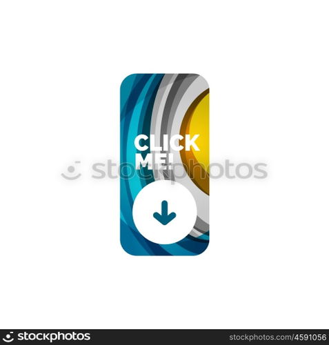 Abstract rectangle button template. Vector abstract rectangle button template
