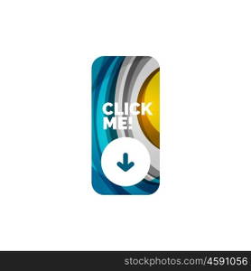 Abstract rectangle button template. Vector abstract rectangle button template