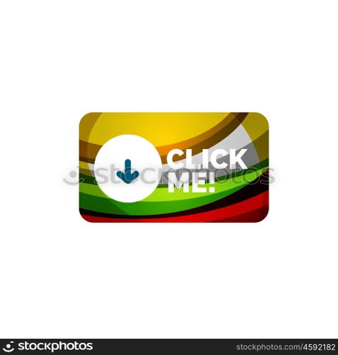 Abstract rectangle button template. Vector abstract rectangle button template