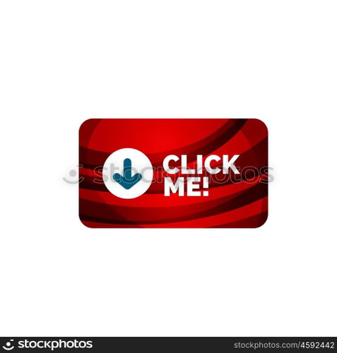 Abstract rectangle button template. Vector abstract rectangle button template