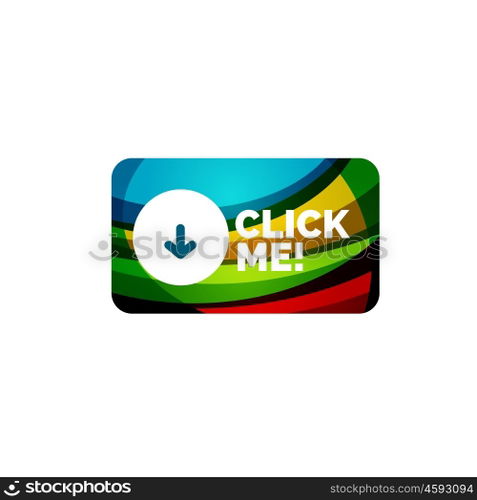 Abstract rectangle button template. Vector abstract rectangle button template