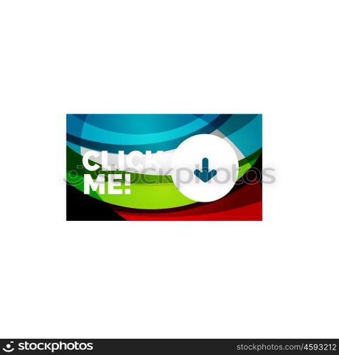 Abstract rectangle button template. Vector abstract rectangle button template