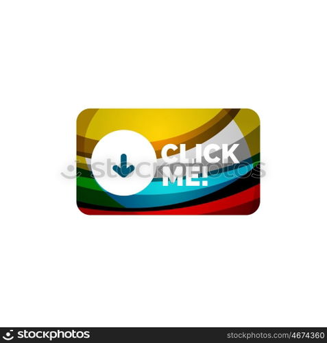 Abstract rectangle button template. Vector abstract rectangle button template