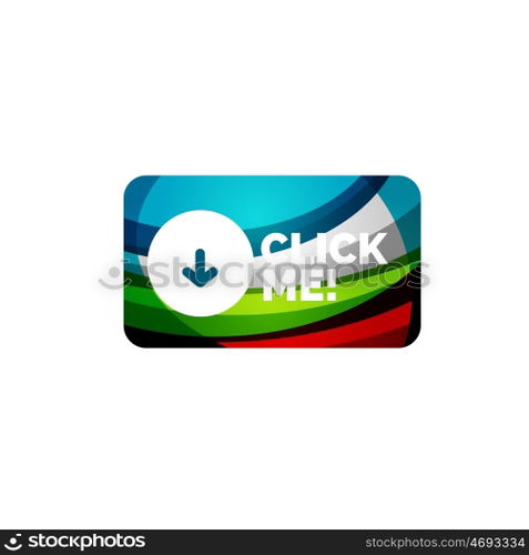 Abstract rectangle button template. Vector abstract rectangle button template