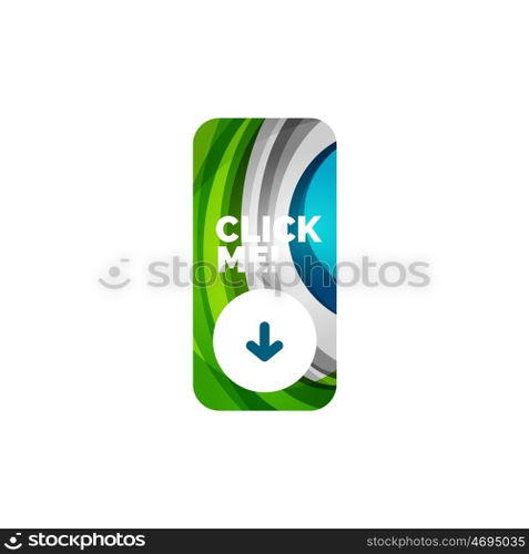 Abstract rectangle button template. Vector abstract rectangle button template