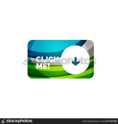 Abstract rectangle button template. Vector abstract rectangle button template