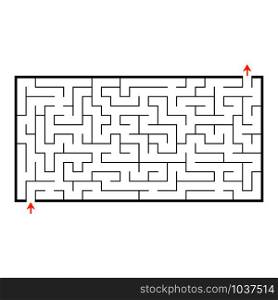 Abstract rectangular maze. Game for kids. Puzzle for children. Labyrinth conundrum. Flat vector illustration isolated on white background. Abstract rectangular maze. Game for kids. Puzzle for children. Labyrinth conundrum. Flat vector illustration isolated on white background.