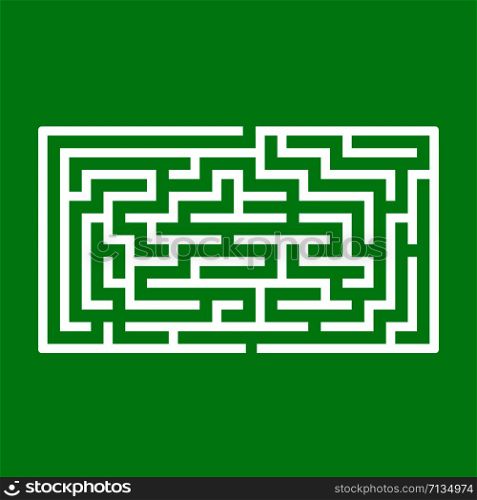 Abstract rectangular maze. Game for kids. Puzzle for children. One entrance, one exit. Labyrinth conundrum. Flat vector illustration isolated on color background. Abstract rectangular maze. Game for kids. Puzzle for children. One entrance, one exit. Labyrinth conundrum. Flat vector illustration isolated on color background.
