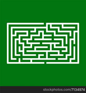Abstract rectangular maze. Game for kids. Puzzle for children. One entrance, one exit. Labyrinth conundrum. Flat vector illustration isolated on color background. Abstract rectangular maze. Game for kids. Puzzle for children. One entrance, one exit. Labyrinth conundrum. Flat vector illustration isolated on color background.
