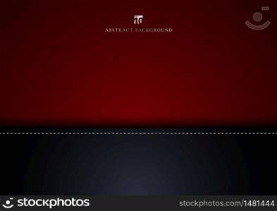 Abstract red and black gradient background with dashed line sew. You can use for template cover brochure, poster, banner web, etc. Vector illustration