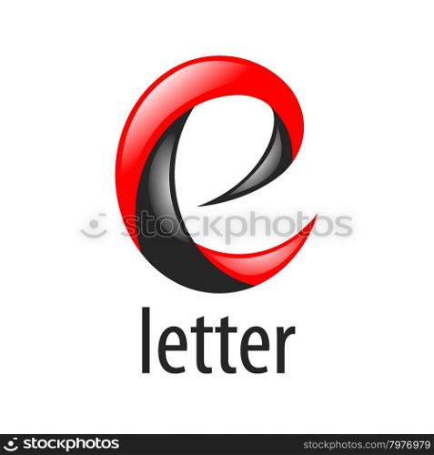 abstract red and black vector logo letter E