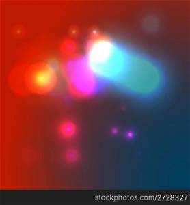 abstract red and blue background with glittering lights