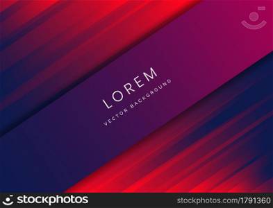 Abstract red and blue stripe diagonal lines light background. Vector illustration