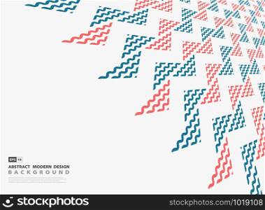 Abstract red and blue triangle of modern template design background. Use for poster, artwork, template design, print, cover. illustration vector eps10