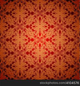 Abstract red and gold wallpaper design with seamless repeat pattern