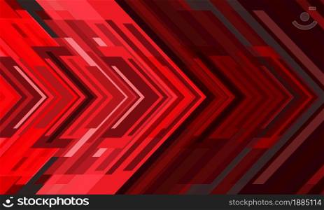 Abstract red arrow light geometric direction design modern futuristic technology creative background vector illustration.