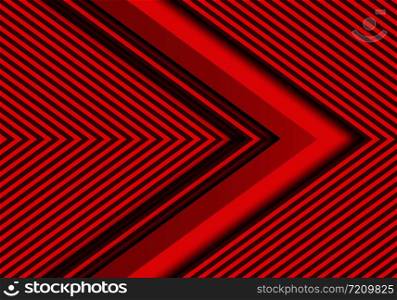 Abstract red arrow pattern design modern futuristic background vector illustration.