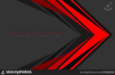 Abstract red arrow speed direction on grey design modern futuristic background vector illustration.