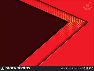 Abstract red arrow yellow lines light with blank space design modern futuristic background vector illustration.