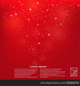 Abstract red background with stars