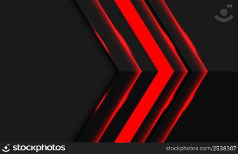 Abstract red black metallic arrow direction with blank space design modern futuristic background vector illustration.