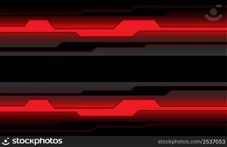 Abstract red circuit light technology on grey black design modern futuristic background vector illustration.