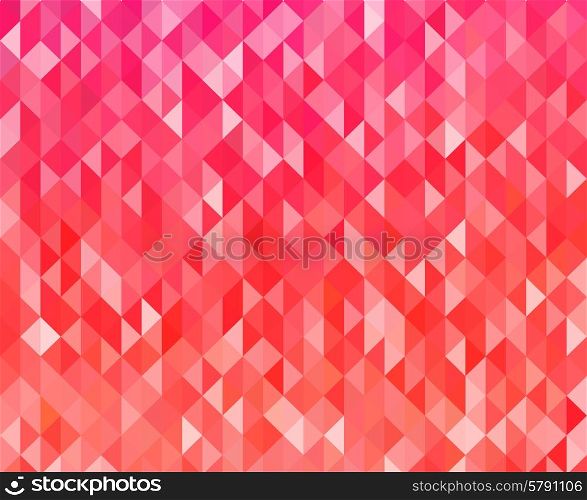 Abstract red color background . Vector Abstract red color geometric background . Triangle shapes