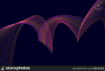 Abstract Red Color technology Line wave background Vector Illustration