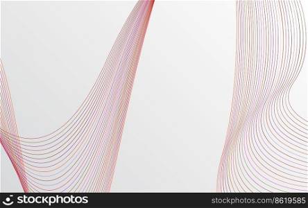 Abstract Red Color technology Line wave background Vector Illustration