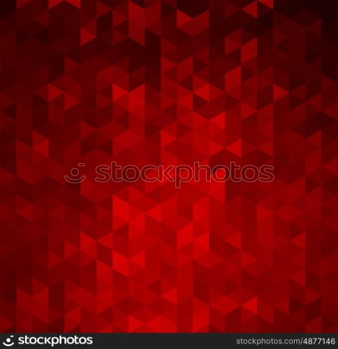Abstract red colorful vector background. Abstract colorful red vector background with triangles. Shiny geometric mosaic