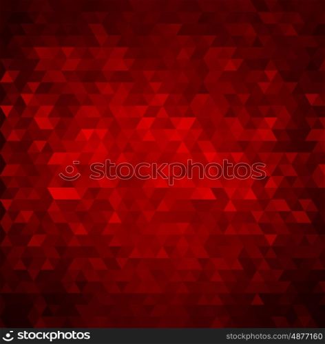 Abstract red colorful vector background. Abstract colorful red vector background with triangles. Shiny geometric mosaic