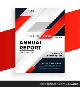 abstract red corporate flyer annual report template